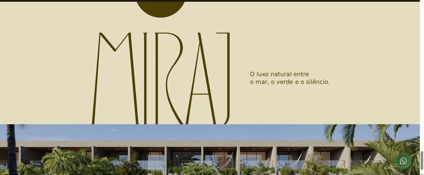 Site do lançamento imobiliário Miraj Patacho